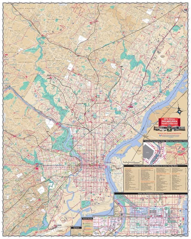 Mappa della stazione degli autobus di Philadelphia
