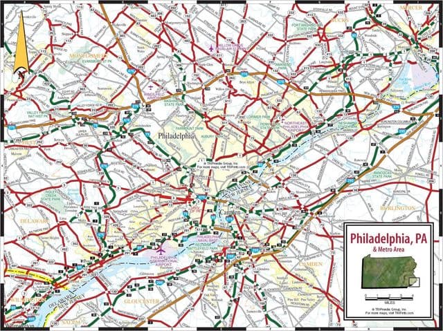 Mappa delle strade di Filadelfia