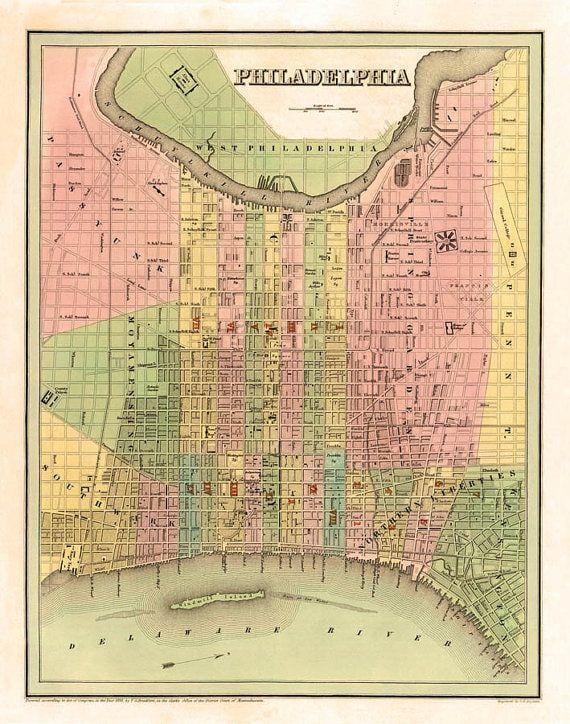 Mappa antica di Filadelfia